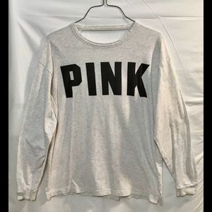 PINK Victoria’s Secret Gray Long Sleeve T-shirt